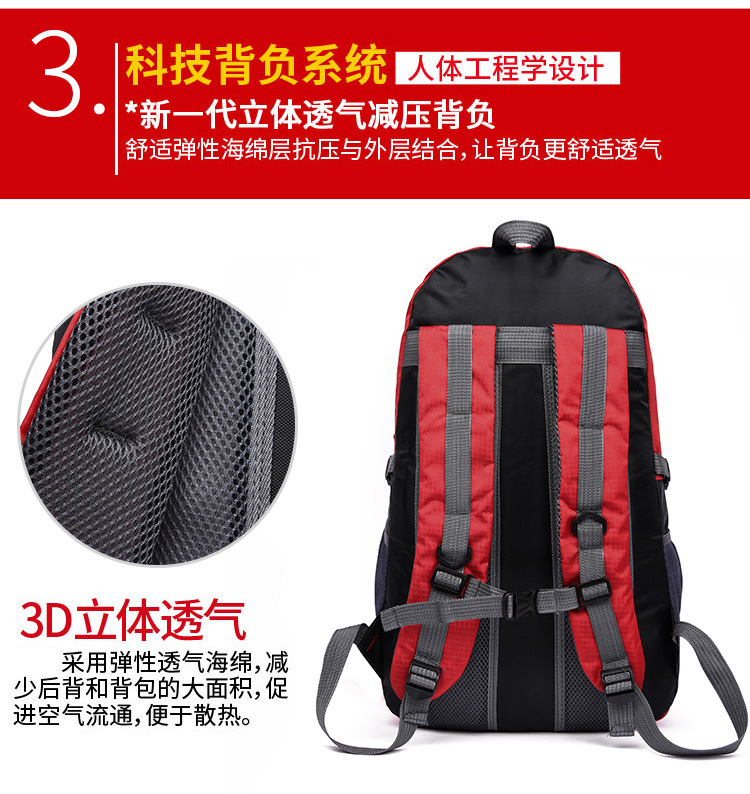 New cross-border outdoor hiking bags for men and women, large-capacity backpacks for European and American sports, outdoor travel and tourism backpacks pic 5
