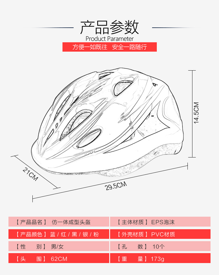 头盔成人轮滑头盔自行车骑行帽子溜冰鞋旱冰滑冰滑板速滑成年男女详情2