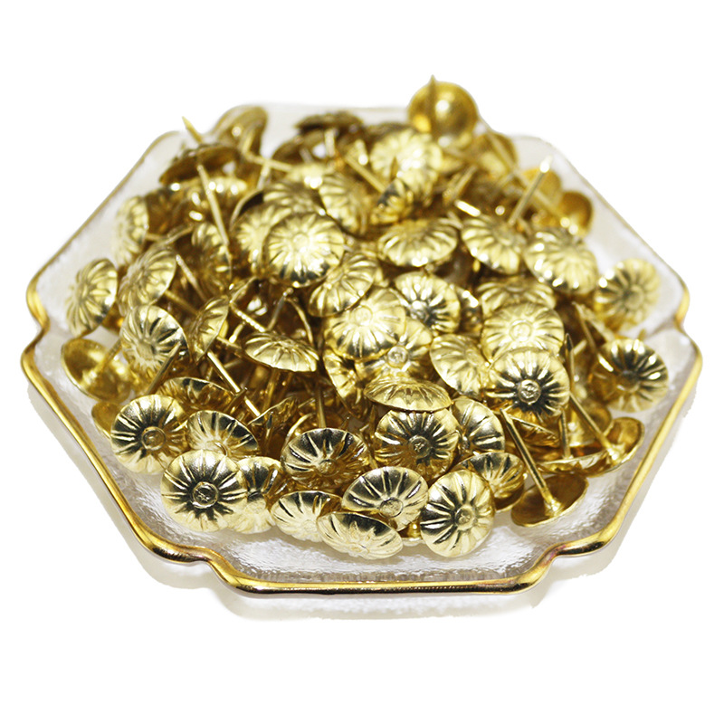 11*16MM thickened chrysanthemum bubble nail sofa box cabinet antique bronze iron nail chrysanthemum bubble nail hardware round head soft pic 6