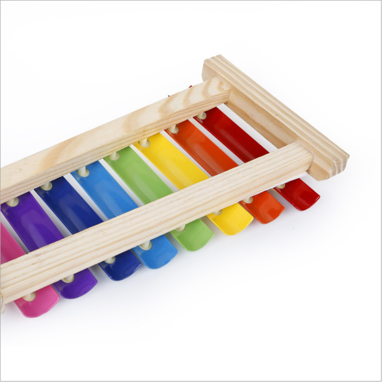 Wooden eight-tone hand-struck pianos for infants, toddlers, children, early education, baby intelligence instruments, small wooden pianos, street stall toys wholesale pic 12