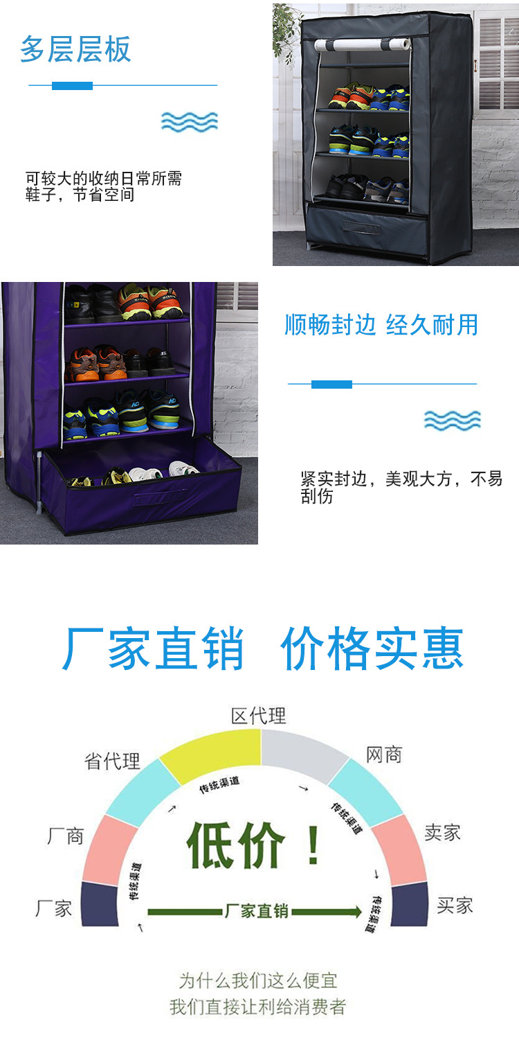 批发多层鞋架简易阳台经济省空间鞋柜门口鞋架子简约现代宿舍收纳详情7