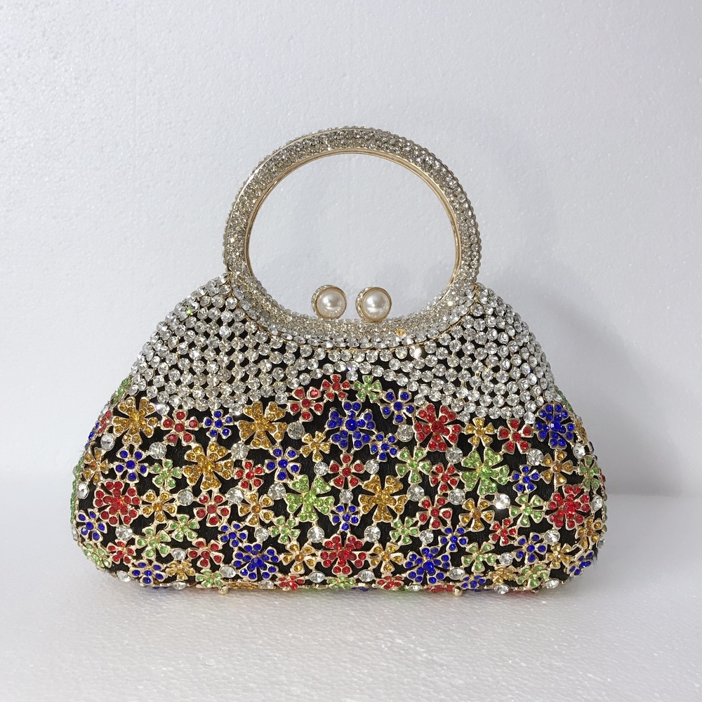 BL086 AliExpress Water Diamond Bag, Perforated Metal diamond-encrusted Dinner Bag, Full Diamond handbag for Foreign Trade Ladies, Banquet Bag pic 18