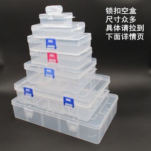 PP transparent hand-held plastic box, cosmetics and jewelry box, toy spare parts organization and storage box, sample display packaging box pic 1