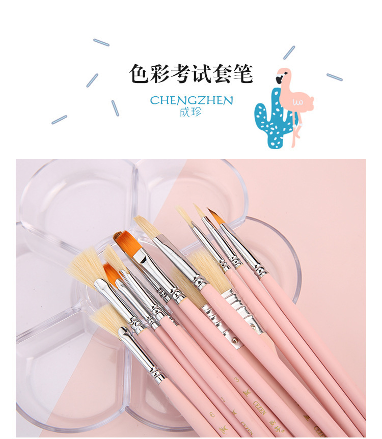 Venta directa de fábrica 10pcs multifunción pinceles de aceite al por mayor acuarela guache acryl painting pen set para arte pic 7