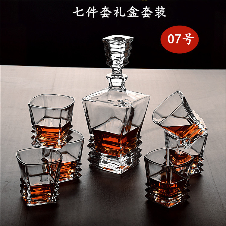 玻璃威士忌杯七件套酒樽酒杯套装啤酒杯酒瓶洋酒杯洋酒瓶白酒瓶详情3