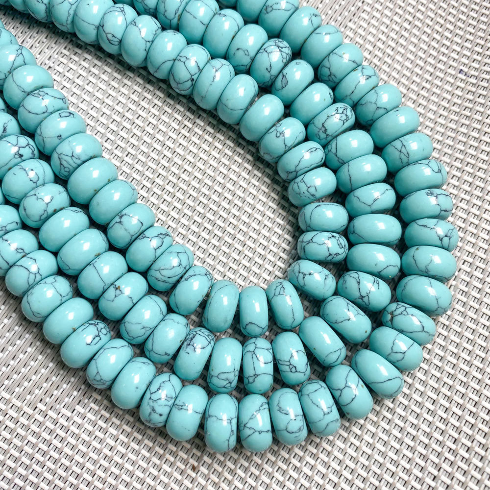 6*10mm天然石水晶算盘珠散珠DIY手链饰品定位珠隔片串珠半成品详情21