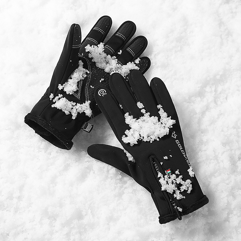 Outdoor waterproof gloves, winter touch screen, windproof and warm for men and women, cycling zipper, sports fleece, mountaineering and skiing DB03 pic 19