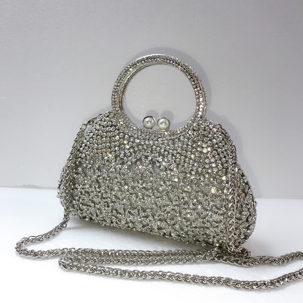 BL086 AliExpress Water Diamond Bag, Perforated Metal diamond-encrusted Dinner Bag, Full Diamond handbag for Foreign Trade Ladies, Banquet Bag pic 33