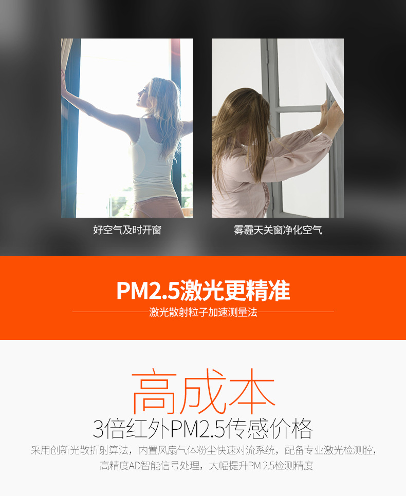 自由光甲醛自测仪家用雾霾TVOC室内家用空气质量测试仪甲醛自测盒详情13