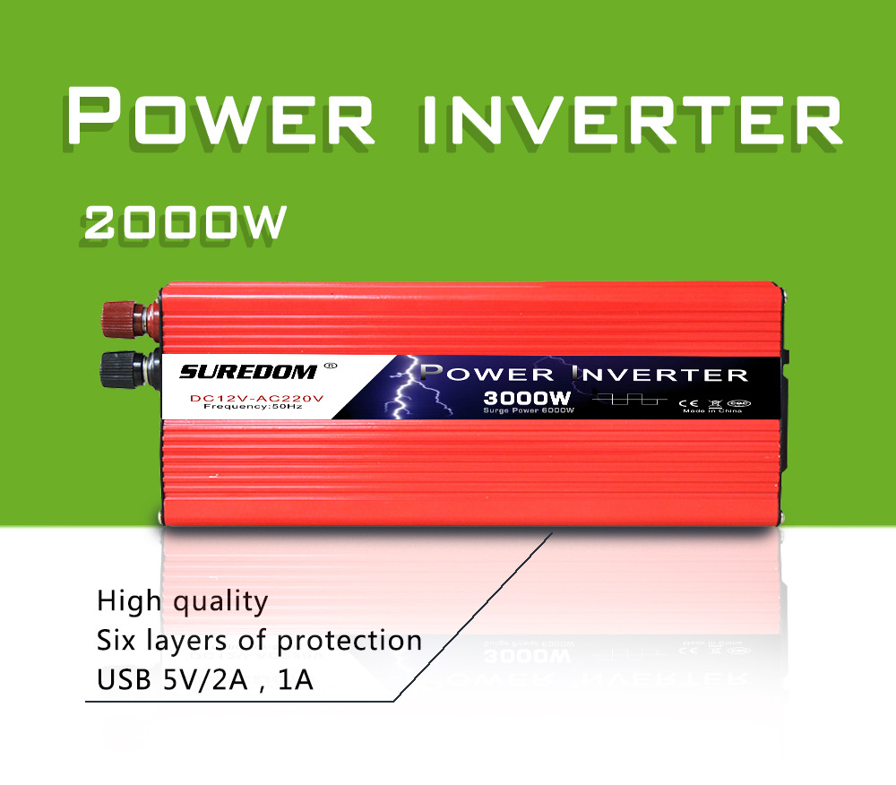 3000w 逆变器 跨境爆款车载逆变器带双USB 太阳能光伏逆变转换器详情1