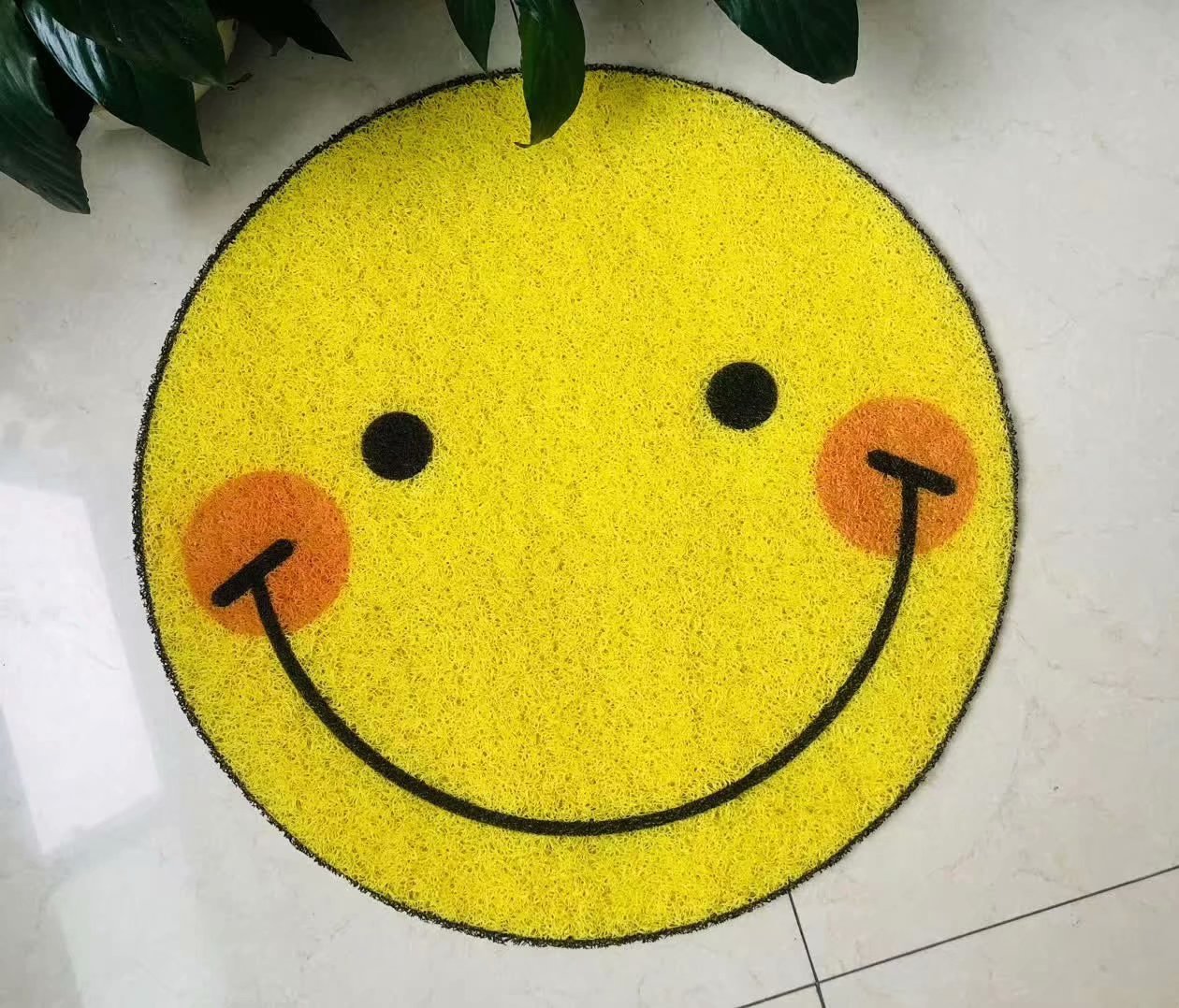 拉丝印喷花图案脚垫宠物笑脸熊猫卡通表情造型幼儿园游戏地垫详情4