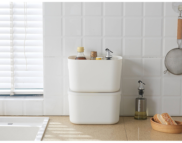 网红日式桌面收纳盒抗摔塑料衣物整理箱食品级加厚厨房冰箱储物盒详情8