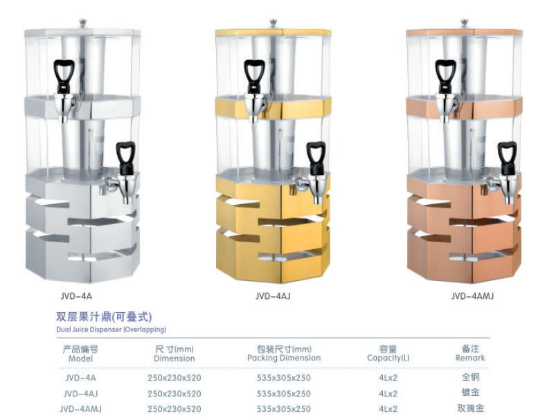 Multi-layer stainless steel juice bowl, stacked tower buffet, multi-layer juice machine, cold drink machine, beverage machine pic 13