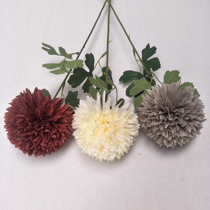 单头球清新葱球仿真花单头绣球绢花假花家居婚庆小清新装饰花详情133