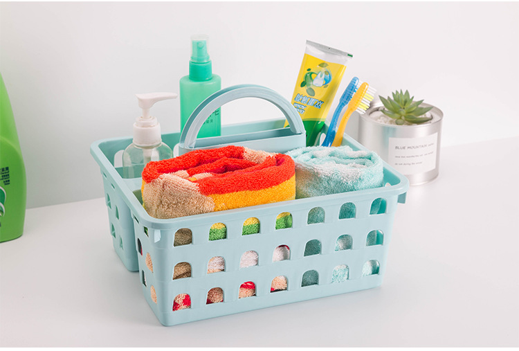 Artículos de baño cestas de baño portátiles cestas de baño cestas de almacenamiento productos de tocador gel de baño cosméticos cestas de almacenamiento de compartimiento pic 8