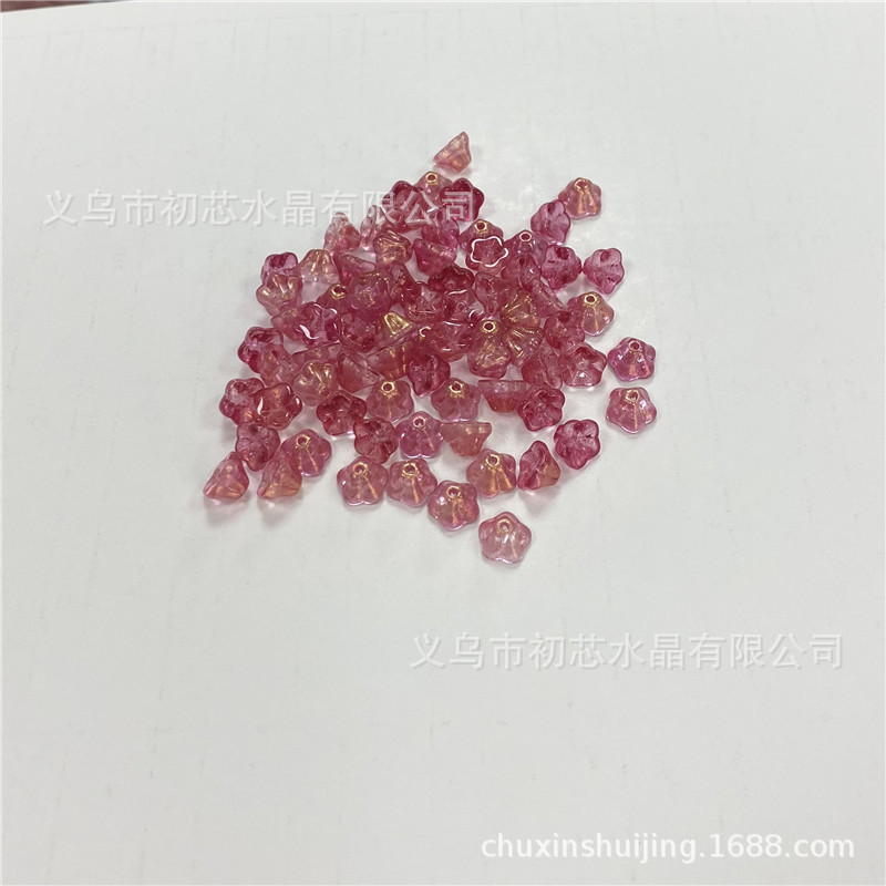 Quality Czech glass 6*8mm wax apple small morning glory diy accessory, flower center small flower, ancient-style material pack pic 10