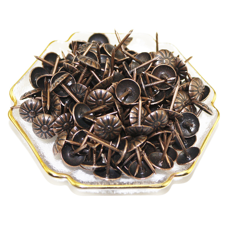 11*16MM thickened chrysanthemum bubble nail sofa box cabinet antique bronze iron nail chrysanthemum bubble nail hardware round head soft pic 10