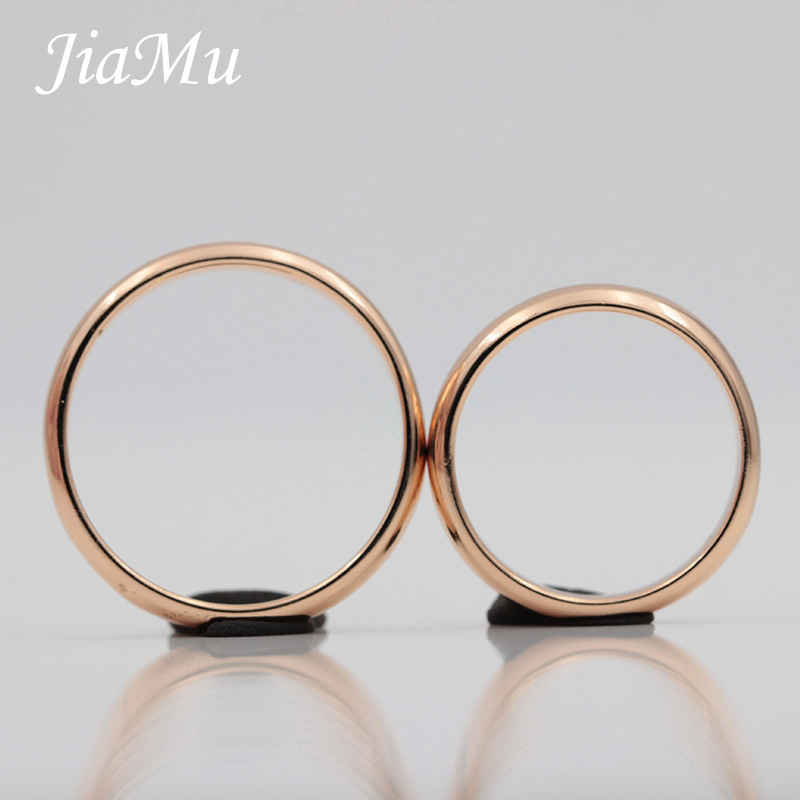 亚马逊速卖通跨境时尚简约欧美光面圆形玫瑰金戒指厂家直供批发详情9