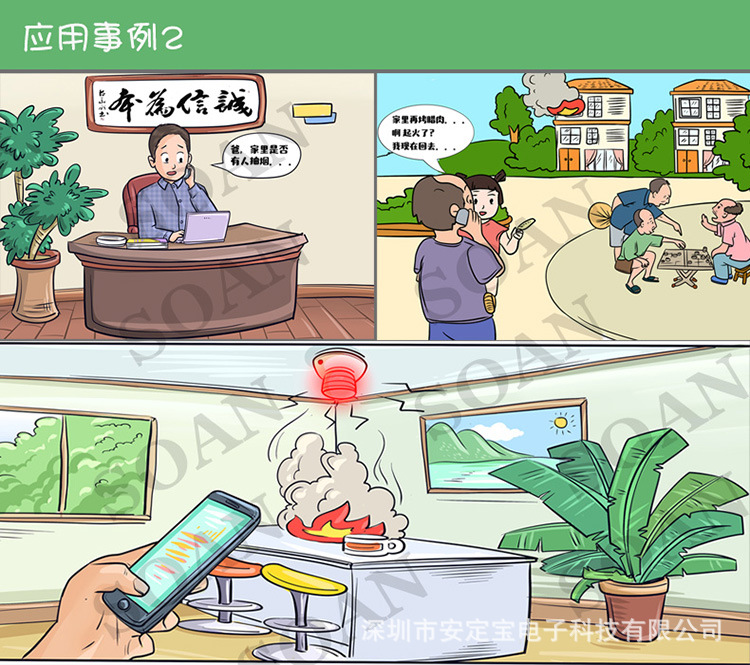 外贸专供涂鸦智能wifi无线烟雾报警器wifi烟雾探测器APP报警推送详情21