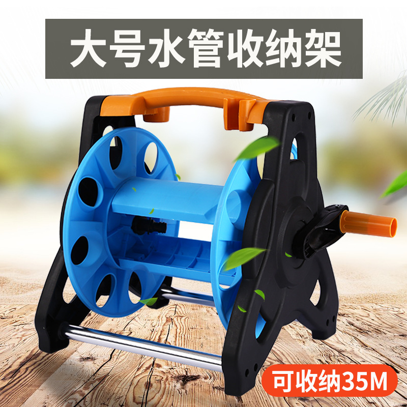 厂家供应高压洗车水枪家用园林浇花神器软卷管水管收纳架水车工具详情3