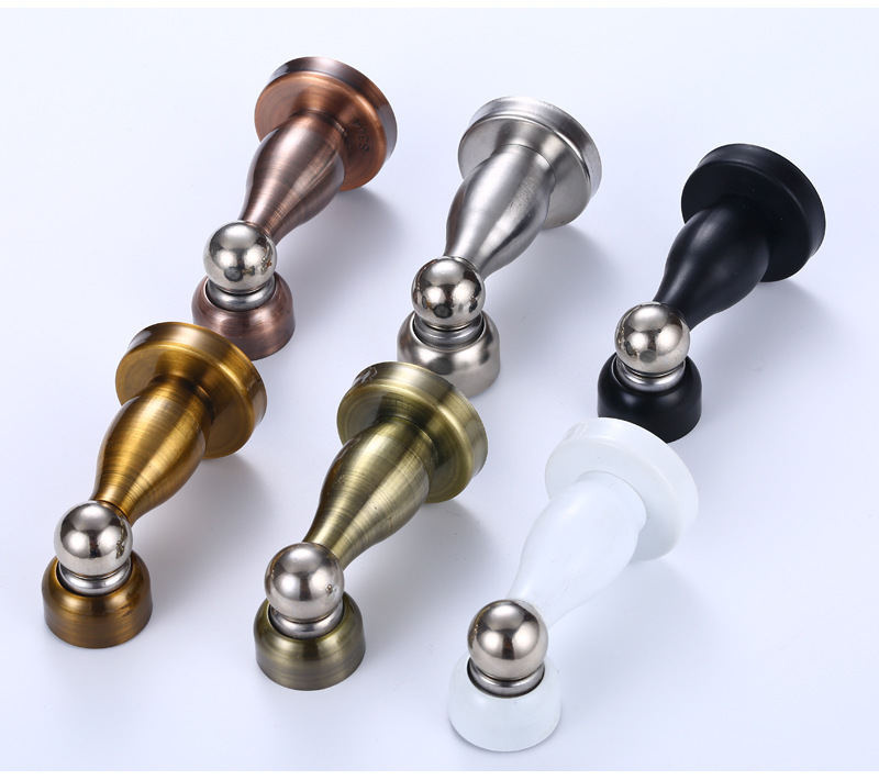 Stainless steel door stops for hotel engineering room doors, anti-collision and anti-wind strong magnetic wall stops for bedroom wooden doors and bathroom door stops pic 19