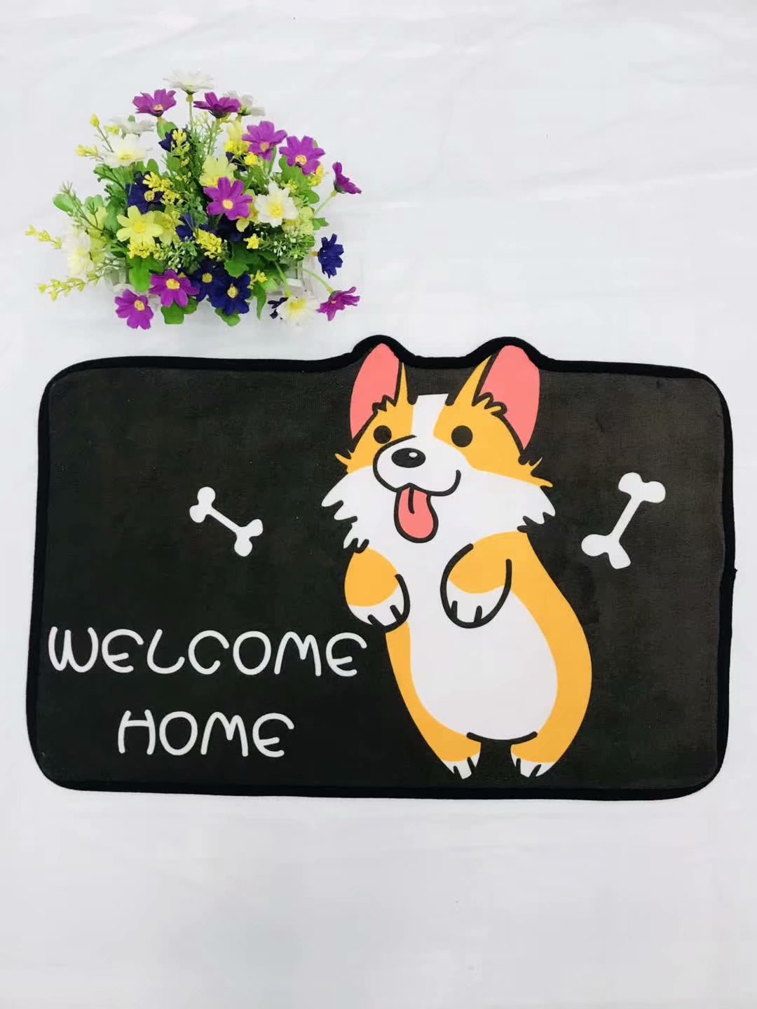 新款  法兰绒印花图案宠物猫砂儿童可爱卡通造型游戏脚垫地垫详情9