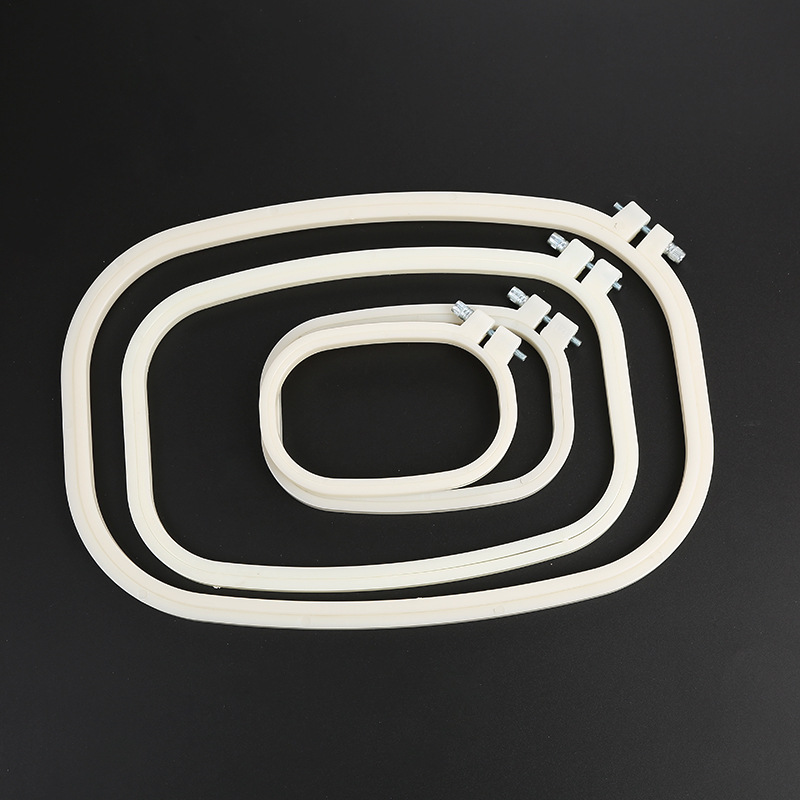 Embroidery machine accessories: Middle adjustable flower stand, round embroidery frame, embroidery stretch, candy-colored ABS plastic square embroidery ring pic 53
