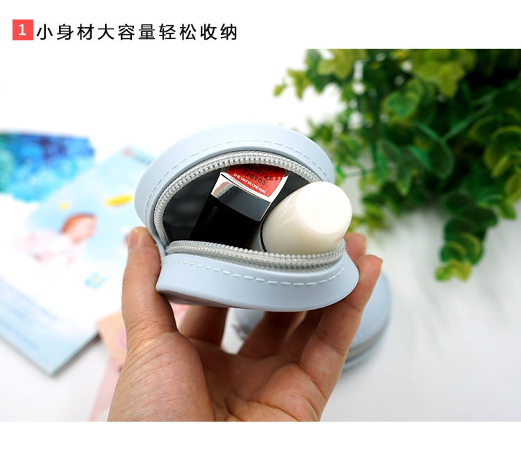 创意女生硅胶零钱包圆形硅胶零钱包收纳包硬币钥匙收纳包厂家详情6