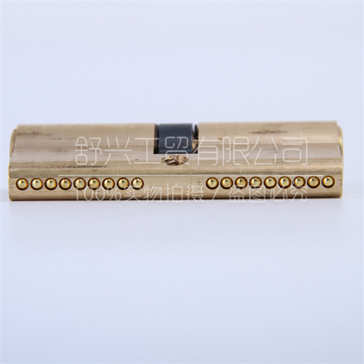 舒兴纯铜锁芯防撬防暴力防锡纸锁具配件防盗门全铜锁芯7把钥匙详情4