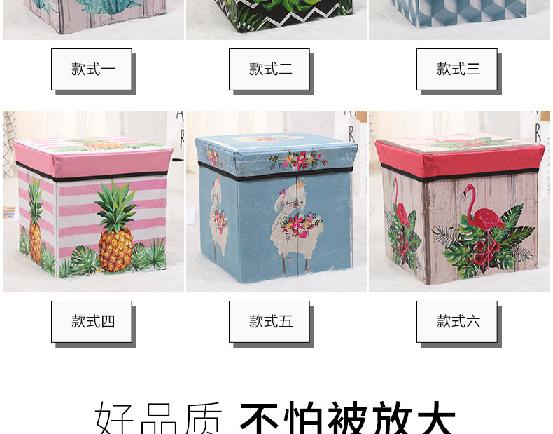 New fashionable large-capacity storage stools that can seat people, non-woven fabric storage stools, and various styles of storage boxes are available for wholesale from the manufacturer pic 13