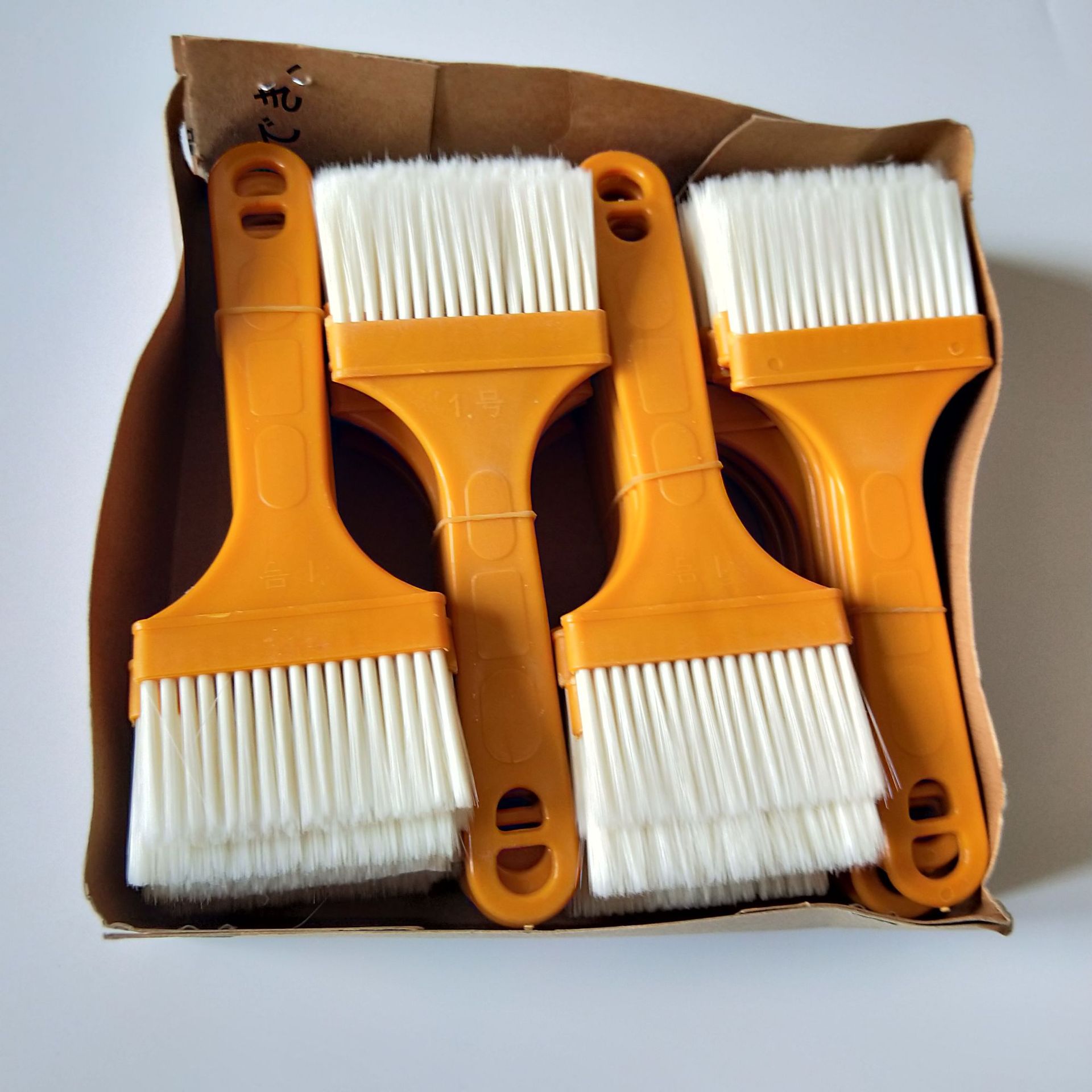 【 Zone 3-7 】 No. 1 board brush 40/ box 1680/ box Factory direct supply board brush, yellow handle paint brush, barbecue brush, white bristle paint brush, cleaning brush, 1 yuan supply pic 1
