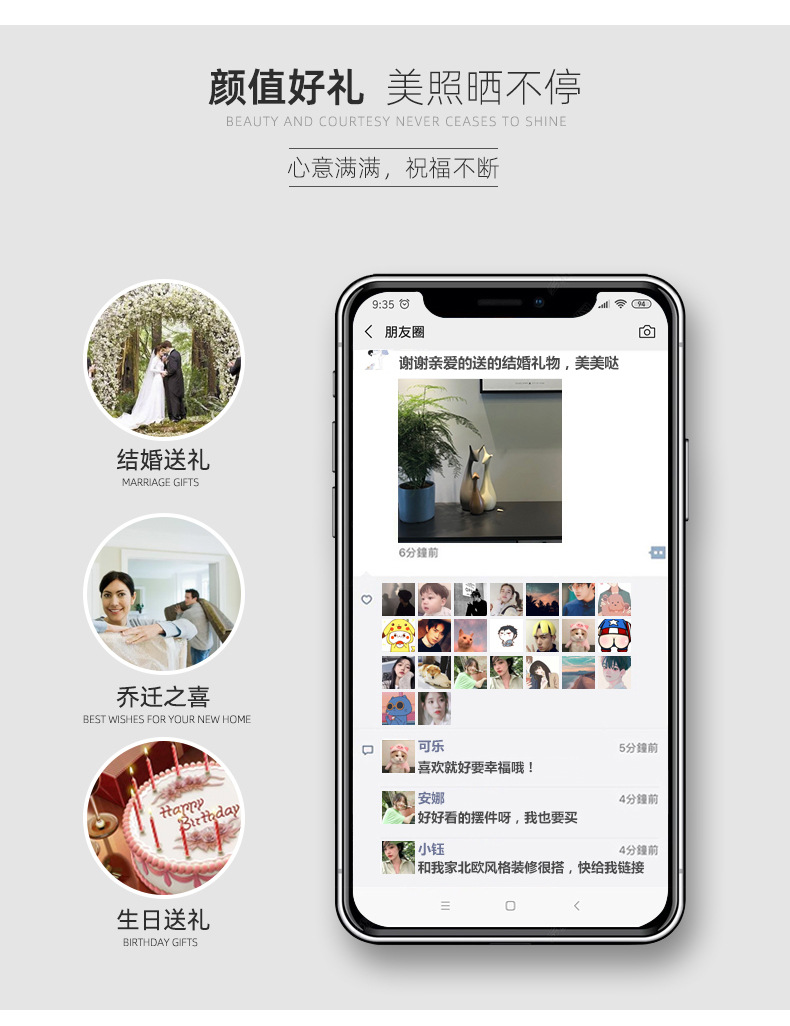 Wholesale of Nordic ceramic ornaments, TV cabinets, wine cabinets, home decorations, creative deer handicrafts and housewarming gifts pic 4