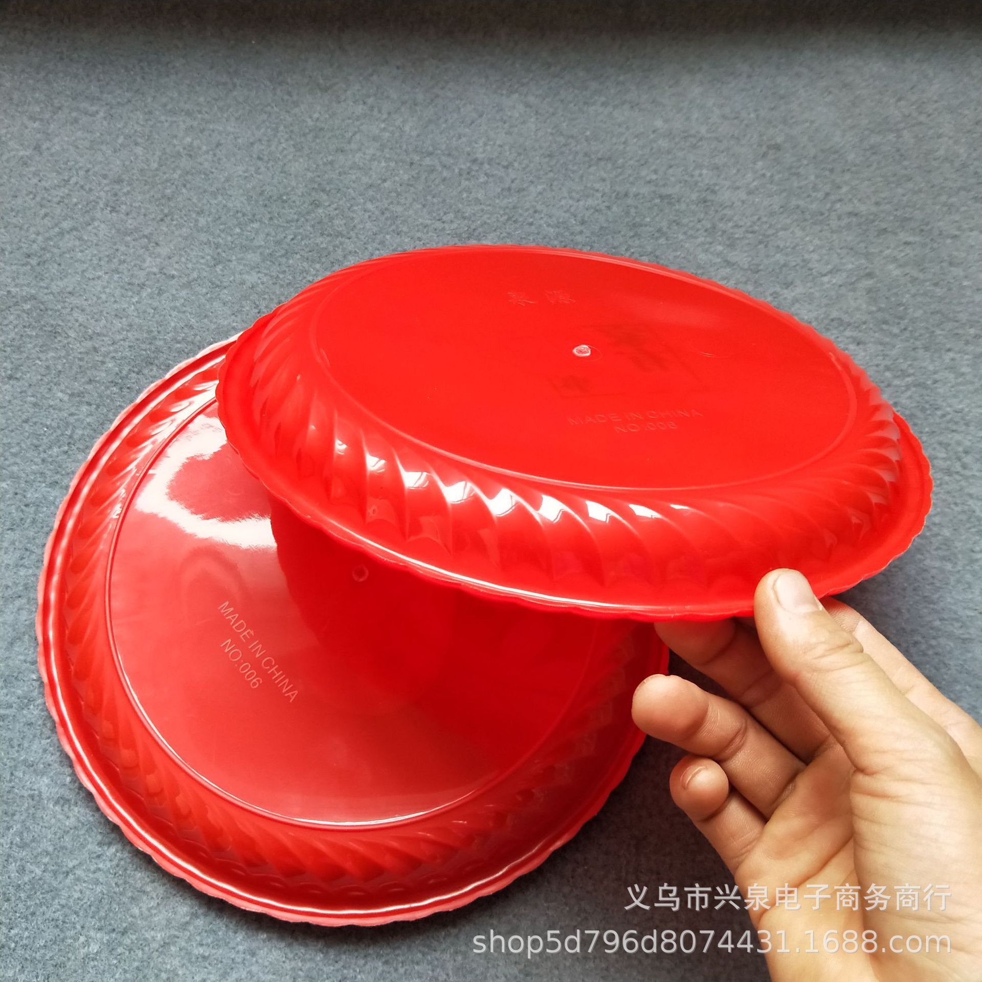 【 Zone 3-7 】017【 Red 】 Fruit Platter 400 yuan per box, 1-yuan store, 2-yuan store, new red platter, fruit platter, snack platter, candy platter, 1 yuan per piece pic 4