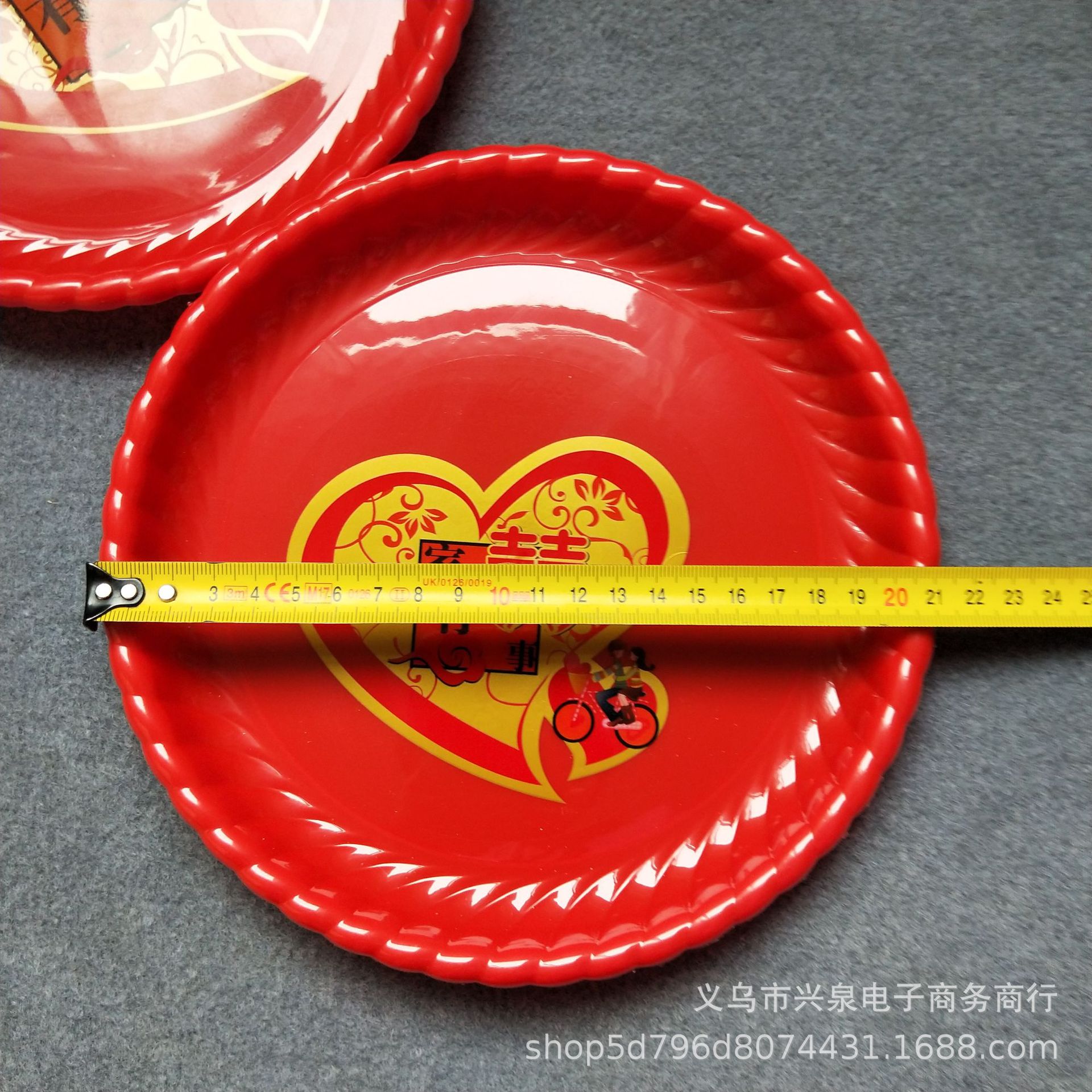 【 Zone 3-7 】017【 Red 】 Fruit Platter 400 yuan per box, 1-yuan store, 2-yuan store, new red platter, fruit platter, snack platter, candy platter, 1 yuan per piece pic 5