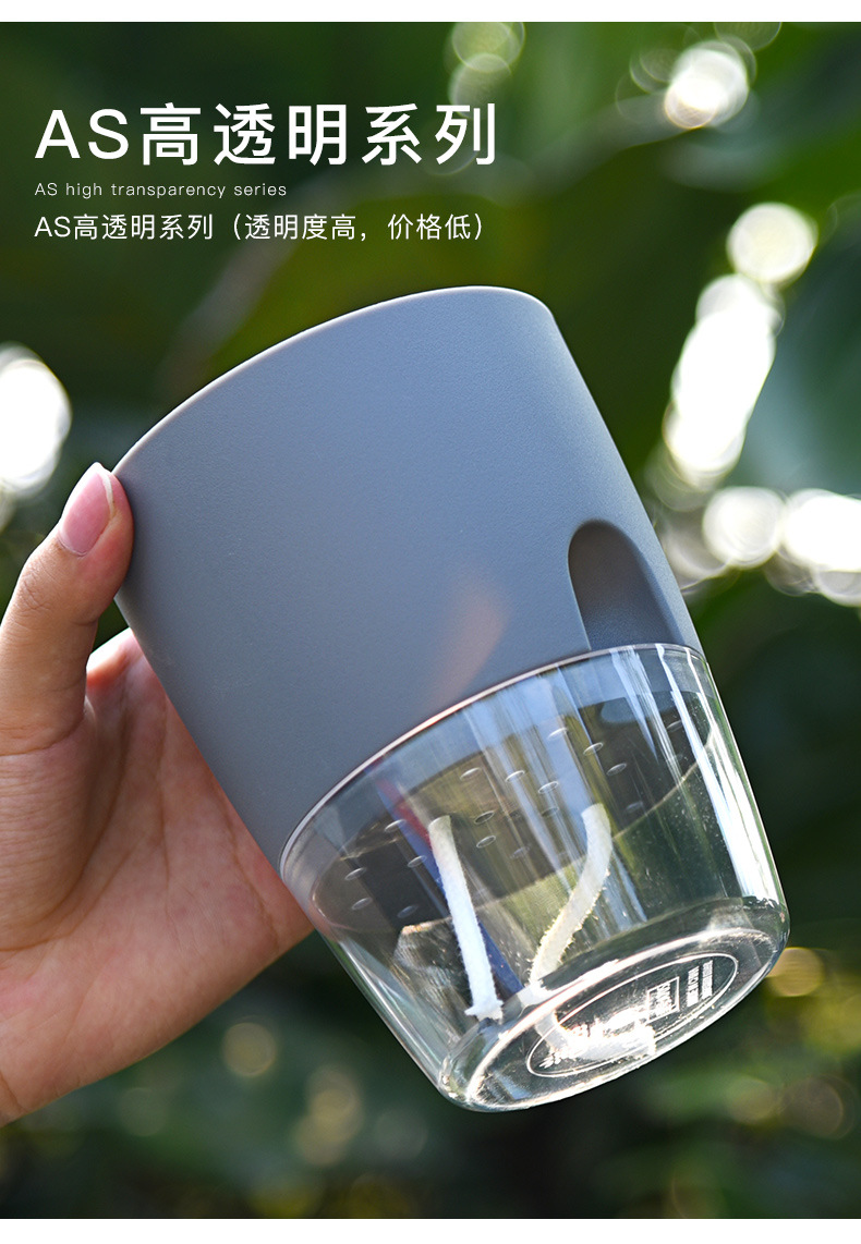 跨境工厂现货批发透明塑料懒人花盆双层简约自吸水棉绳亚马逊园艺详情39