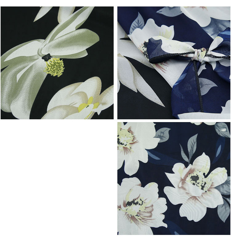 2025 Summer European and American floral large skirt, chiffon skirt, A-line skirt, versatile and fashionable dress JR2221 pic 18