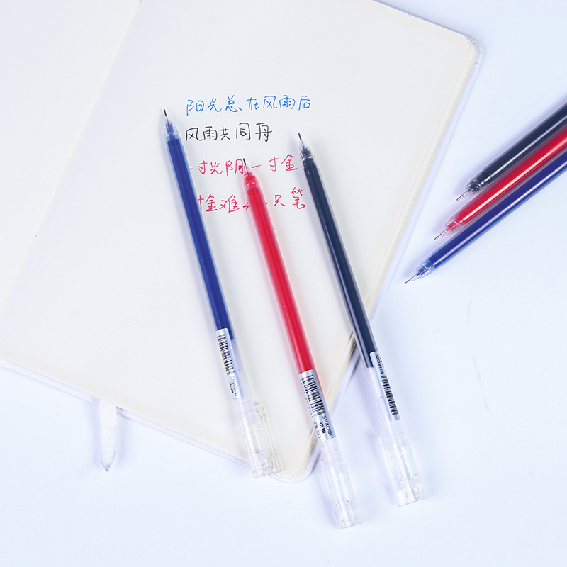 Direct-sale large-capacity, high-performance gel pen, 0.5mm carbon water pen, special pen for student exams, signature pen pic 16