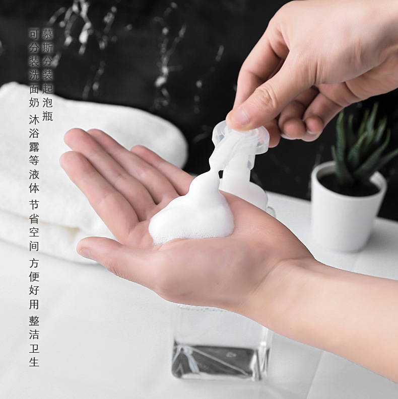 慕斯起泡瓶手动按压洗面奶洗手液洗发水泡沫瓶大容量打泡器分装瓶详情2