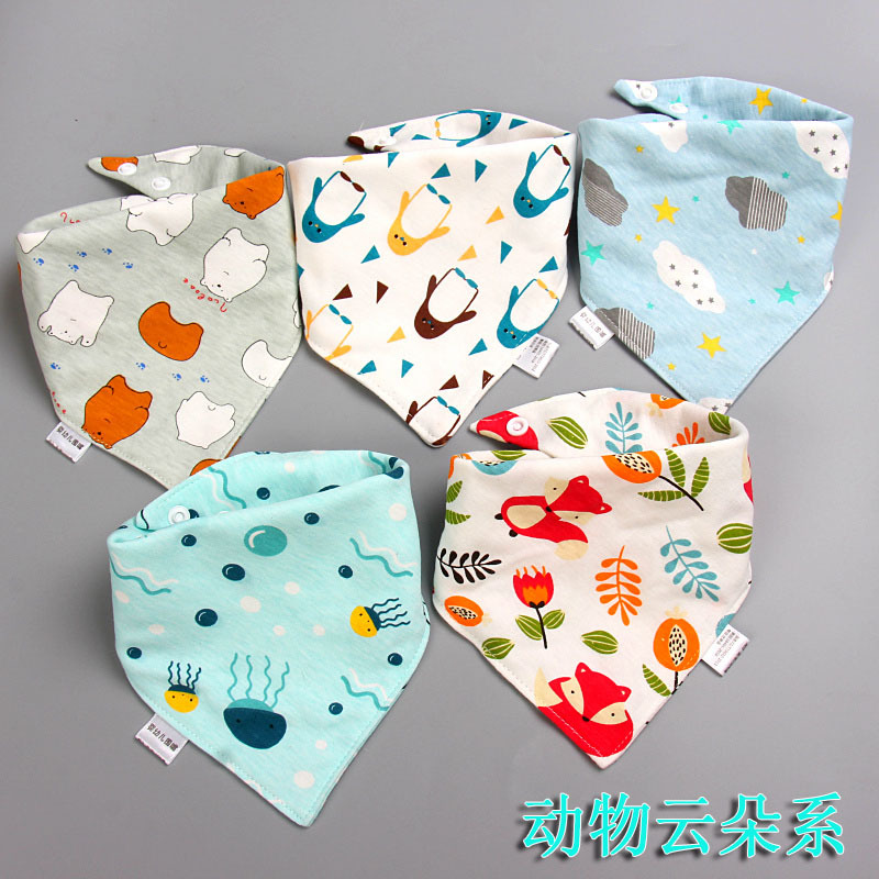 Baby babble toalla baby triangle toalla algodón doble botón impermeable recién nacido babero pañuelo infantil primavera otoño pic 11