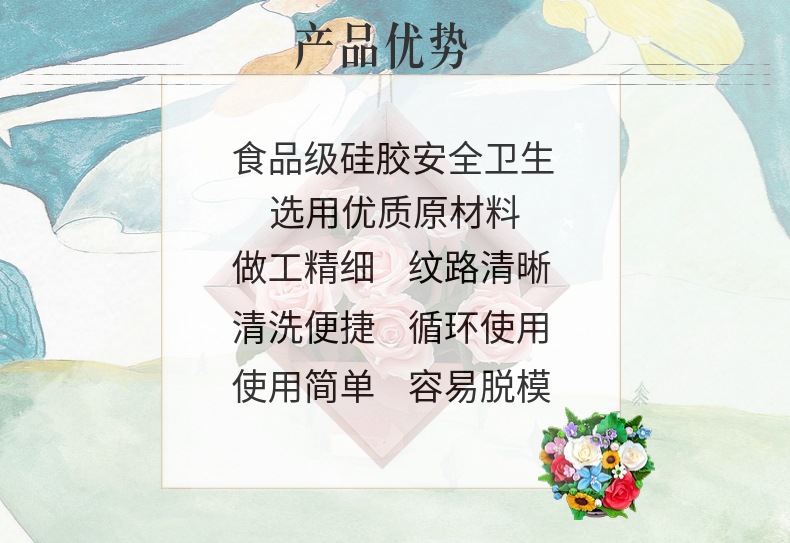 新款立体爱心小熊扭绳香薰蜡烛模具DIY手工皂滴胶硅胶模具批发详情36