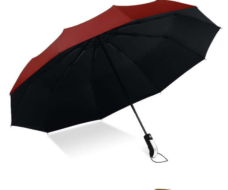 全自动折叠伞商务男士大号10骨双人伞晴雨两用雨伞十骨三折伞印刷详情13
