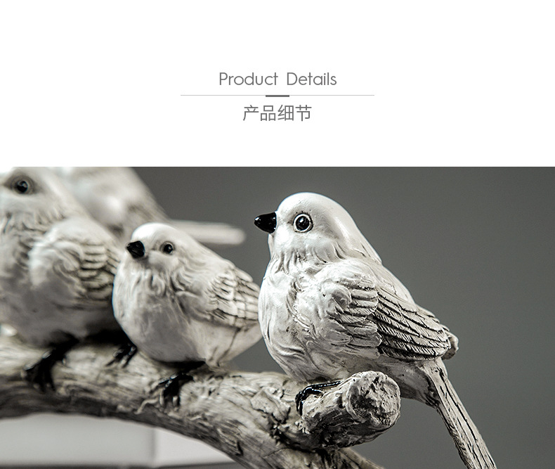 Direct sales from the manufacturer of creative American-style bird ornaments, home interior resin handicrafts, display models, and soft furnishings pic 8