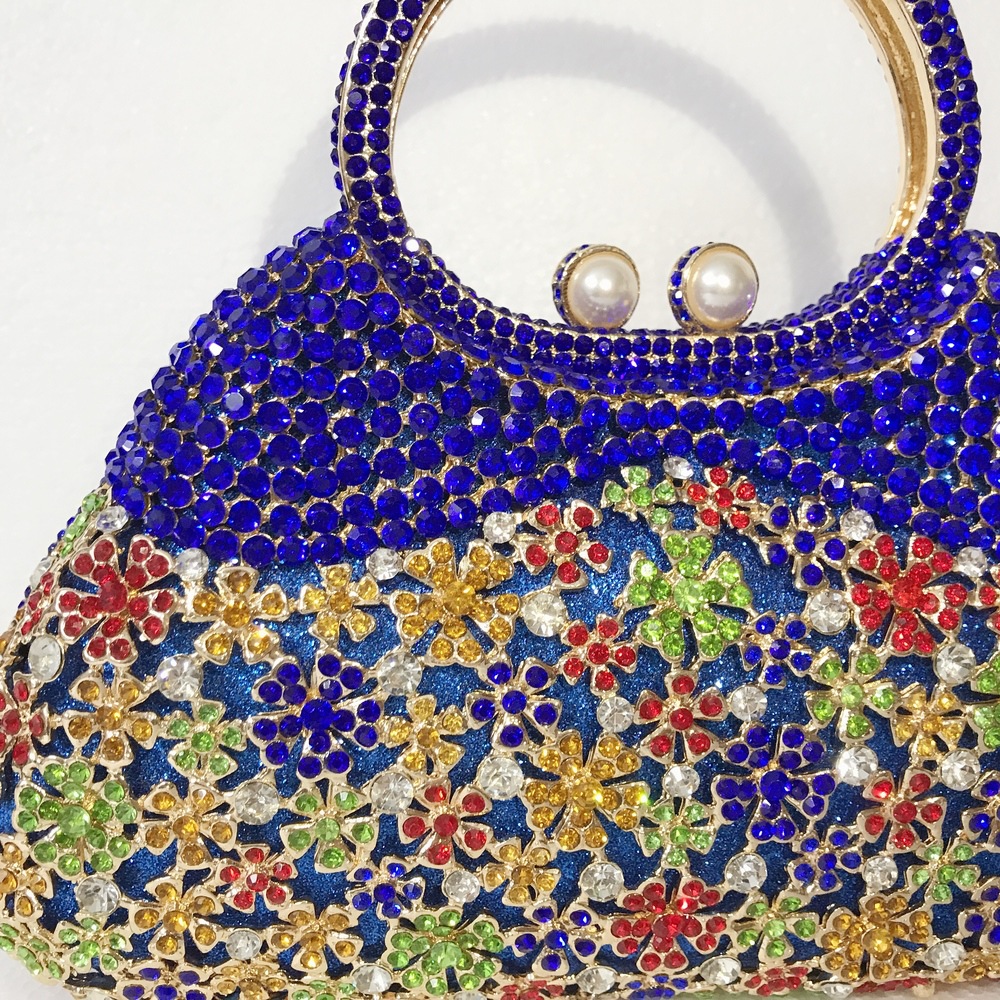 BL086 AliExpress Water Diamond Bag, Perforated Metal diamond-encrusted Dinner Bag, Full Diamond handbag for Foreign Trade Ladies, Banquet Bag pic 25