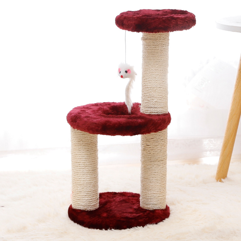 Wholesale of three-layer three-column cat climbing frames, sisal cat scratch boards, cat toys, stress-relieving cat scratch columns, and cat climbing frames for cross-border trade pic 19