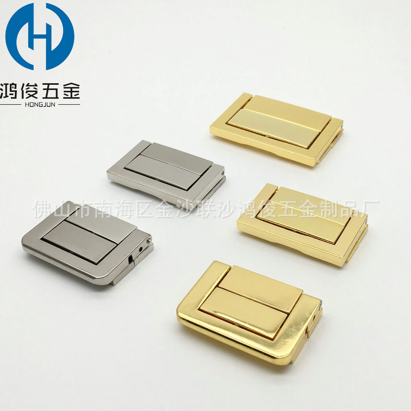 The manufacturer supplies die-cast square lock Japanese character buckle jewelry boxes, wooden boxes, lock buckle jewelry box accessories pic 9