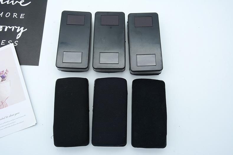 Black shell and black cloth bulk board eraser, office, teaching and learning stationery, easy to wipe, leaving no trace, whiteboard, magnetic and anti-slip pic 6