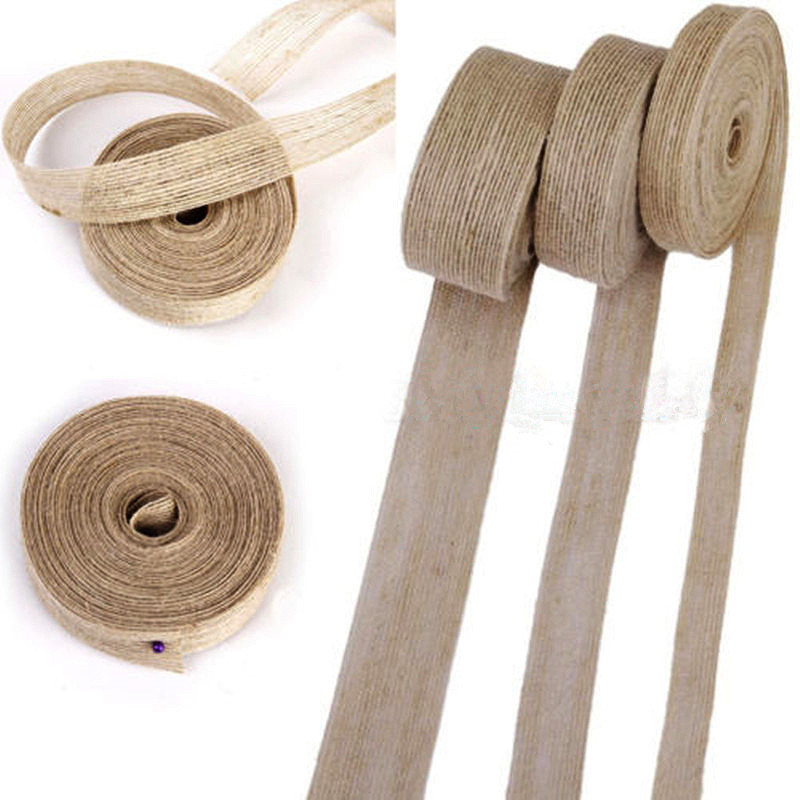 DIY hemp rope webbing, fish silk hemp creative jute woven webbing, linen fabric woven bow packing webbing pic 3