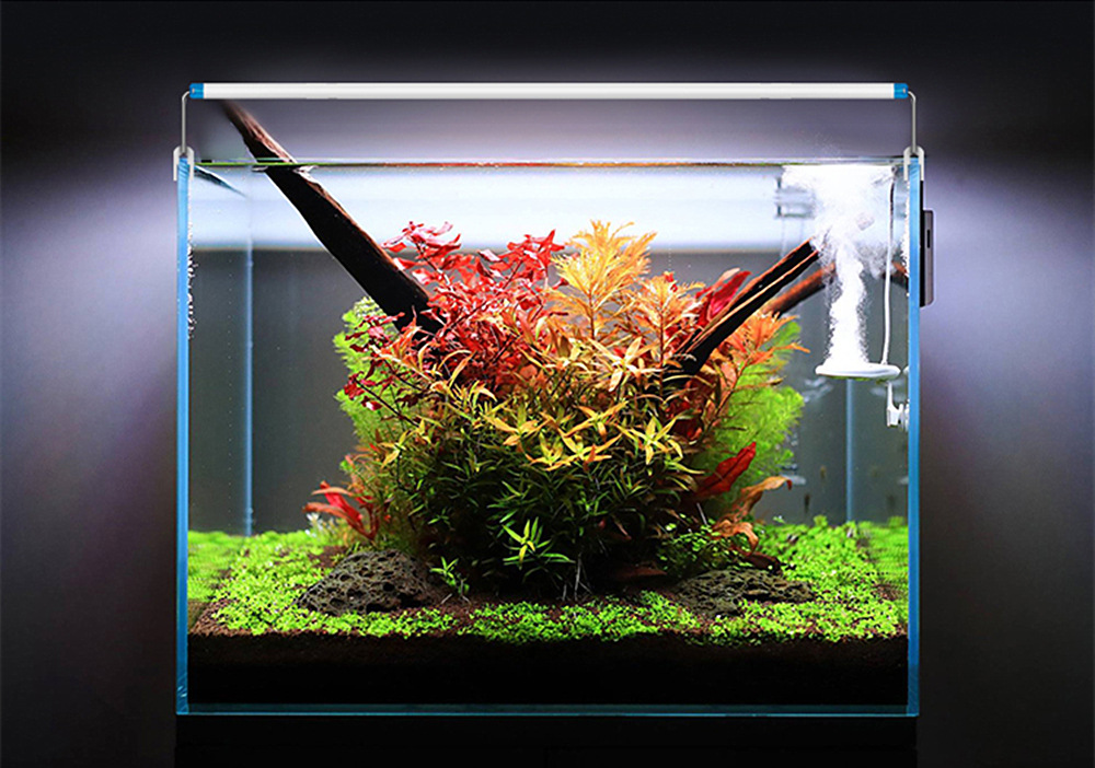 批发超薄水族灯蓝白光照明灯水草造景生态缸架灯迷你鱼缸4排LED灯详情9