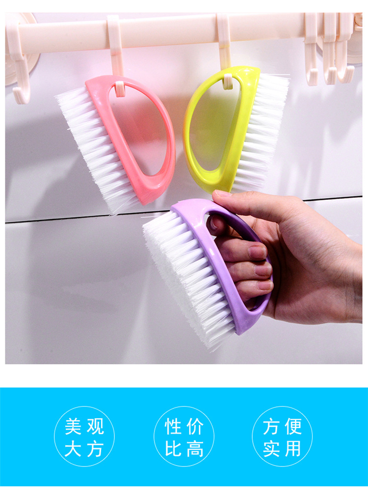 Daily necessities multi-purpose laundry brush with handle, candy-colored plastic laundry brush, candy-colored shoe cleaning brush pic 4