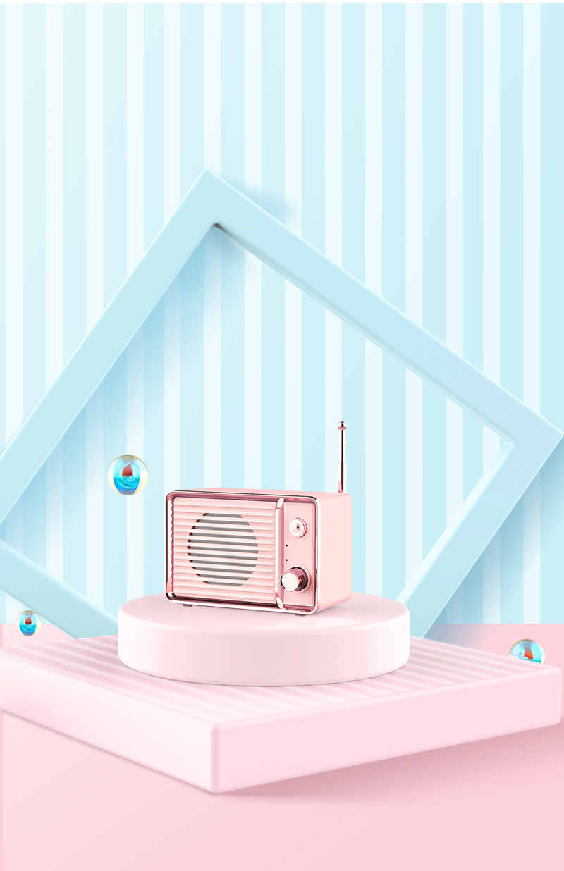 Exquisite retro small TV sets, wireless Bluetooth speakers, mini audio equipment, portable gifts and small furniture ornaments pic 2